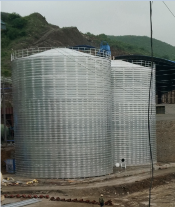 成都粮食钢板仓的安装全过程不用热焊接